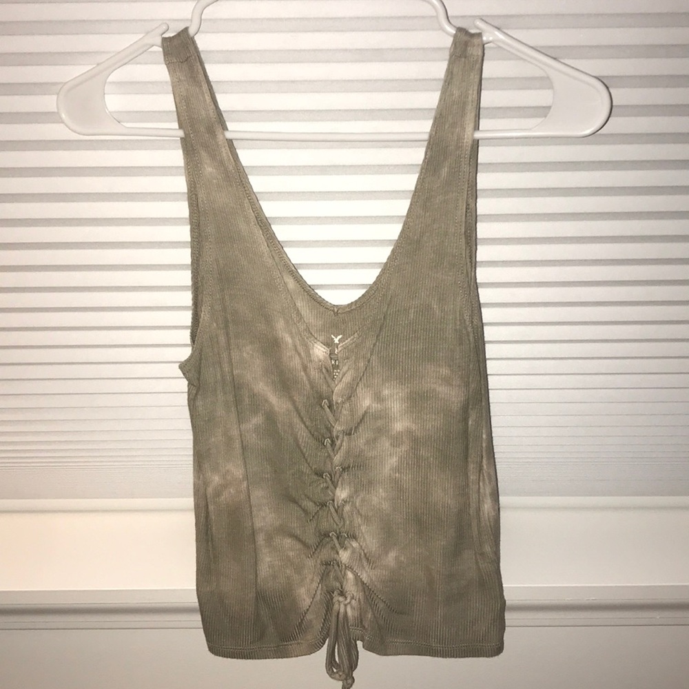 Green Tie Dye Tank Top